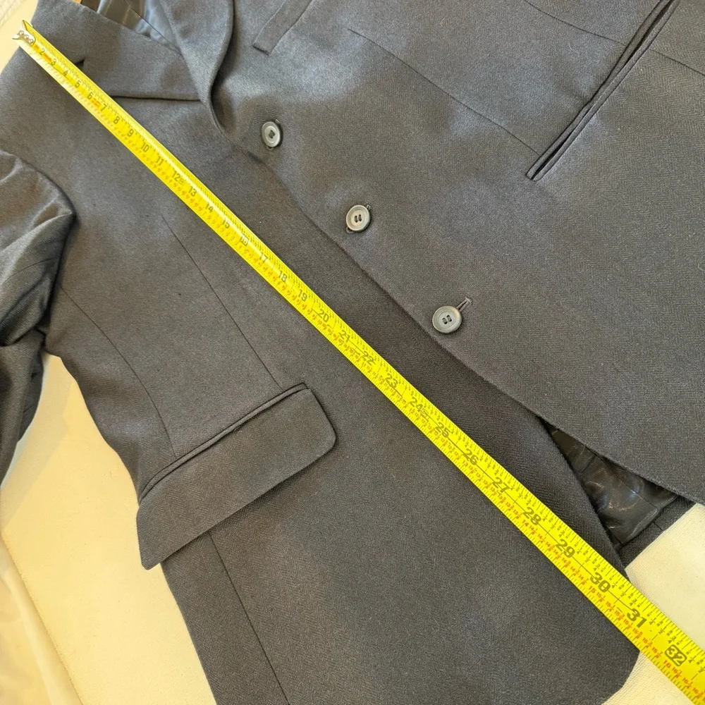 Chereskin Mens 40R Sports Coat Black 2-Button 100% Silk Blazer Jacket